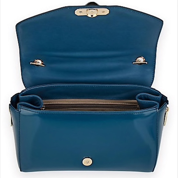 VERSACE Collection Leather Shoulder Bag NWT Aegean - Picture 4 of 8